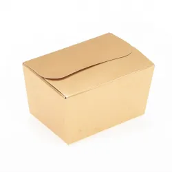 125g Fold Flat Ballotin; Shiny Gold